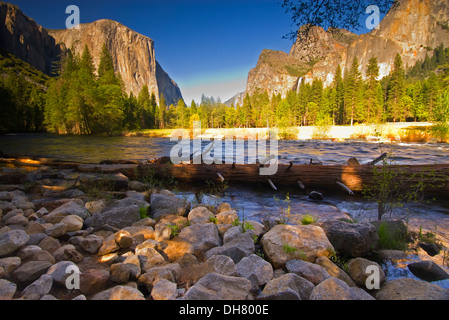 Vista Valle, il Parco Nazionale Yosemite in California Foto Stock