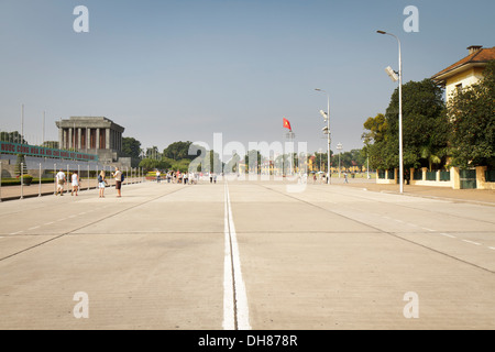 Colpo di il Mausoleo di Ho Chi Minh ad Hanoi, Vietnam. Foto Stock