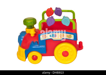 Bambini giocattolo di plastica in treno Foto Stock