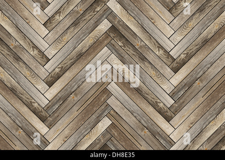 Modello di legno vecchio le piastrelle che formano il pavimento in parquet Foto Stock
