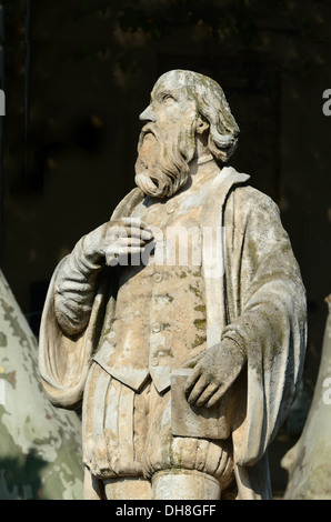 Nostradamus statua o ritratto Salon-de-Provence Provence Francia Foto Stock