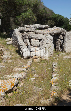 Abitazione preistorica, talati de dalt, MAO, Menorca, Spagna Foto Stock