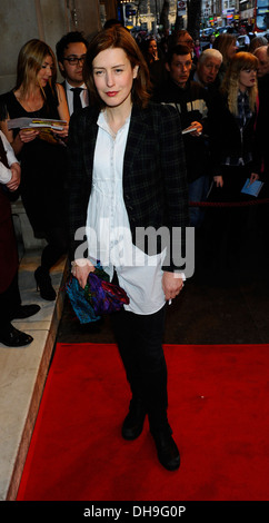 Gina McKee "Discorso del Re" premere la notte presso Wyndham's Theatre - Arrivi Londra Inghilterra - 27.03.12 Foto Stock