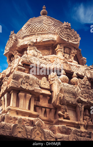 Architettura grande tempio indù dedicato a Shiva Gangaikonda Cholapuram Tempio India del Sud Tamil Nadu Thanjavur (Trichy) Foto Stock