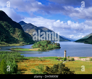 Glenfinnan monumento, Loch Shiel, Highland, Scotland, Regno Unito Foto Stock