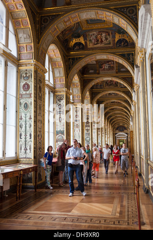 Opere di interni, arredamento e architettura. Le Logge di Raffaello il Museo Hermitage di San Pietroburgo Russia Foto Stock