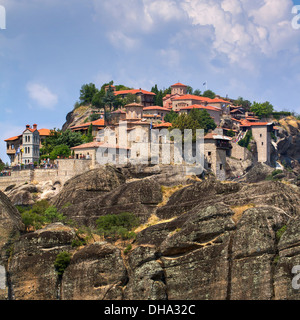 Il Santo Monastero di grande Meteoron, Meteora, Tessaglia, Grecia Foto Stock