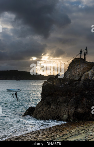 Saints Bay Harbor, Guernsey, Isole del Canale. Foto Stock