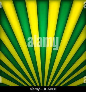 Abstract con sfondo giallo e verde raggi Foto Stock
