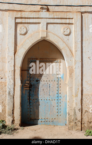 La porta di casa a Sidi Ifni (Marocco) Foto Stock