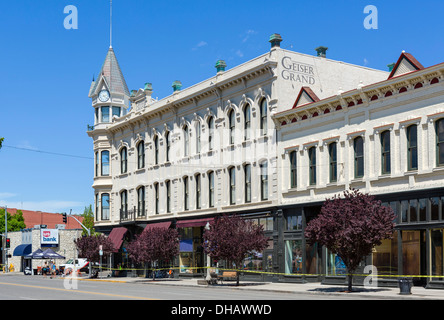 La storica Geiser Grand Hotel sulla strada principale nel centro di Baker, Oregon, Stati Uniti d'America Foto Stock