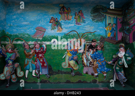 Haw Par Villa confuciana Diorama - Haw Par Villa un parco a tema di Singapore con diorami della mitologia cinese Foto Stock