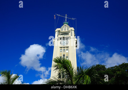 HONOLULU, HAWAII, 3 novembre, 2013. L'Aloha Tower è situato sul lungomare del Porto di Honolulu e Oahu, Hawaii. Foto Stock