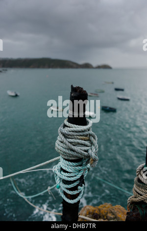 Saints Bay Harbor, Guernsey, Isole del Canale. Foto Stock