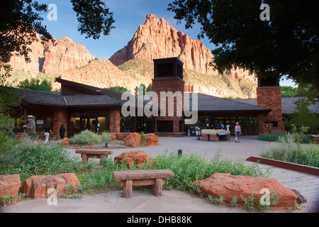 Centro visita del Parco Nazionale Zion, Utah. Foto Stock