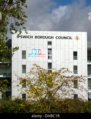 Ipswich Borough uffici del Consiglio sul lato sud di Russel Road Foto Stock