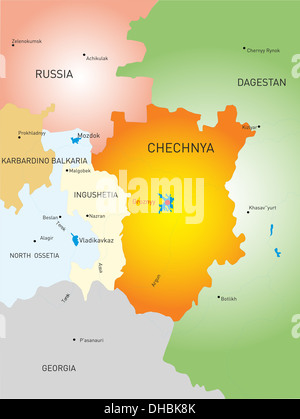 Repubblica cecena paese Foto Stock