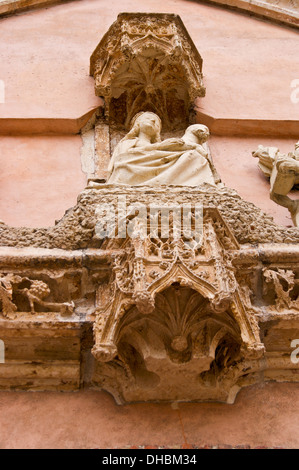 La chiesa gotica di San Nicolas, St. Cyprien, Toulouse, Haute-Garonne, Francia Foto Stock
