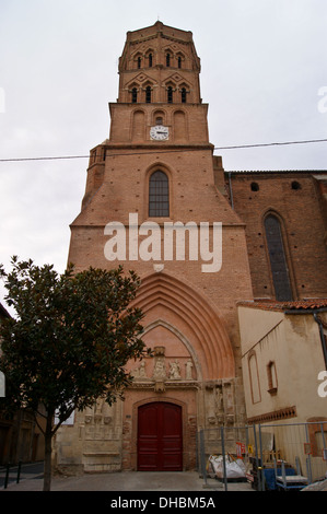 La chiesa gotica di San Nicolas, St. Cyprien, Toulouse, Haute-Garonne, Francia Foto Stock