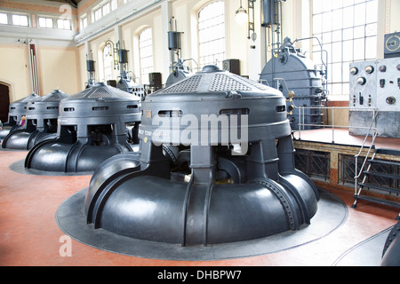 Pompa idrovora, museo di drenaggio, Valli di Argenta, provincia di Ravenna, Emilia romagna, Italia, Europa Foto Stock