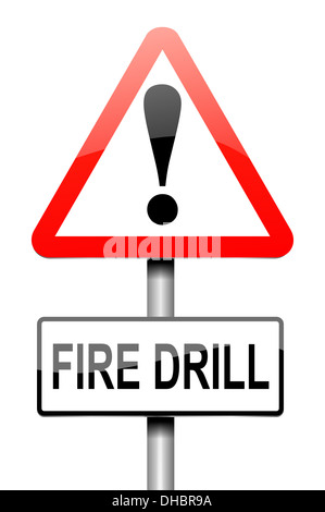 Drill incendio concetto. Foto Stock