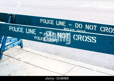 Linea di polizia - NON CROSS Foto Stock