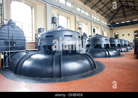 Pompa idrovora, museo di drenaggio, Valli di Argenta, provincia di Ravenna, Emilia romagna, Italia, Europa Foto Stock