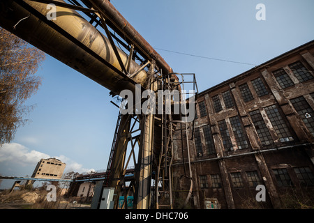 Derelitti Poldi Steel Works fabbrica a Kladno in Repubblica Ceca Foto Stock