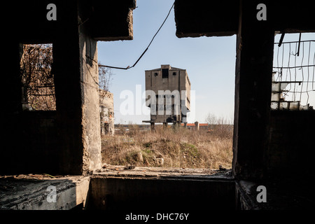 Derelitti Poldi Steel Works fabbrica a Kladno in Repubblica Ceca Foto Stock