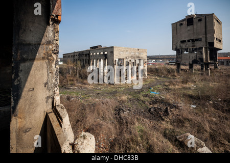 Derelitti Poldi Steel Works fabbrica a Kladno in Repubblica Ceca Foto Stock