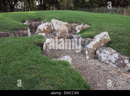 Nympsfield Long Barrow Foto Stock