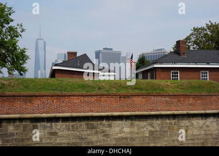 Fort Jay sulla Governors Island New York Foto Stock