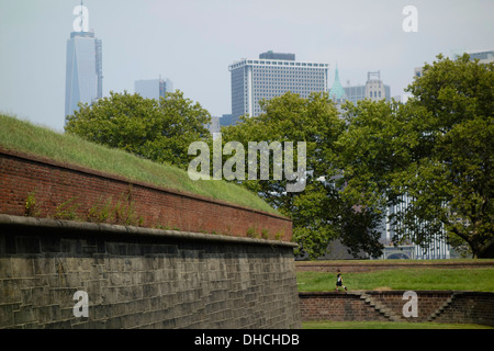 Fort Jay sulla Governors Island New York Foto Stock