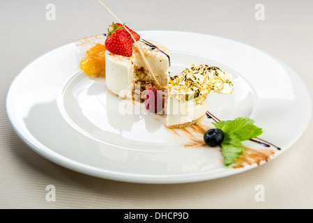 Panna cotta dessert Foto Stock