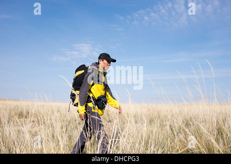 Escursione in autunno praterie della Mongolia interna Foto Stock