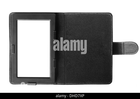 Nero computer tablet con custodia Foto Stock