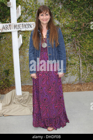 Kellie Martin a 'la notte scorsa ho nuotato con un Mermaid' libro lancio Earth Day celebrazione che si tiene a comunità Annenberg beach house Foto Stock