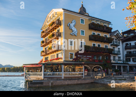 Hotel 'Im Weissen Rossi' St Wolfgang, Wolfgangsee, Austria Foto Stock