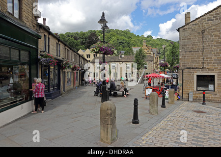 St George Square, Hebden Bridge Foto Stock