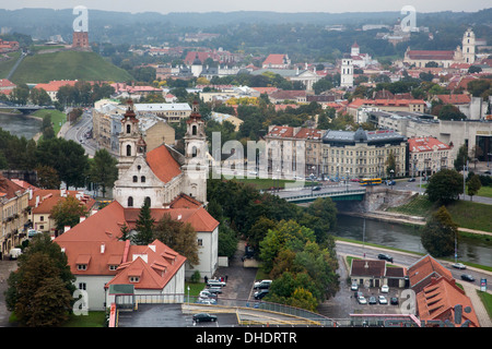 Panorama di Vilnius, Lituania Foto Stock