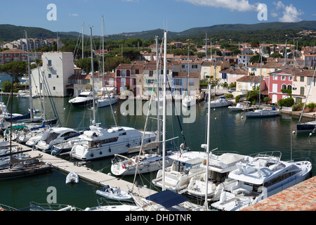 Port Grimaud Var, Provence-Alpes-Côte d'Azur, Provenza, Francia, Mediterraneo, Europa Foto Stock