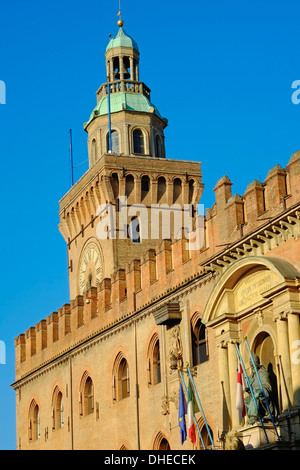 Palazzo Comunale, Piazza Maggiore, Bologna, Emilia Romagna, Italia, Europa Foto Stock