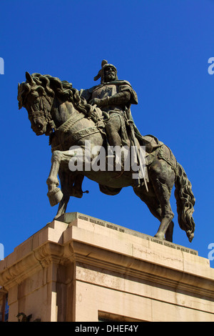 Statua di Re Jaume I, Valencia, Spagna, Europa Foto Stock