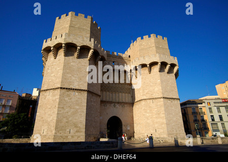 Torres de Serranos, Valencia, Spagna, Europa Foto Stock