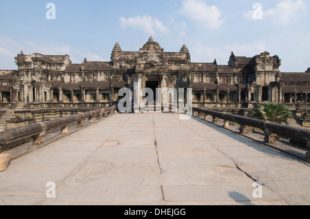 Angkor Wat, del XII secolo, Khmer, Siem Reap, Cambogia Foto Stock