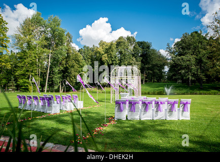 Cerimonia di matrimonio all'aperto Foto Stock