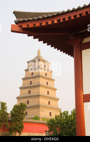 Grande Pagoda dell'oca, Dinastia Tang, costruito nel 652 dall'Imperatore Gaozong, Citta' di Xian, Provincia di Shaanxi, Cina e Asia Foto Stock