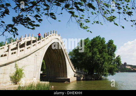 Cinghia di giada Ponte a Yihe e Yuan (il Palazzo d'estate), l'UNESCO, Pechino, Cina Foto Stock