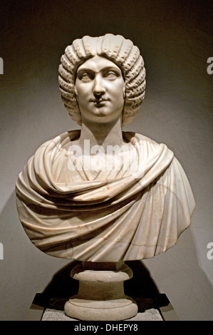 Busto di imperatrice Giulia Domna III secolo D.C. Roman Foto Stock