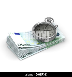 Business cronometro e euro Foto Stock